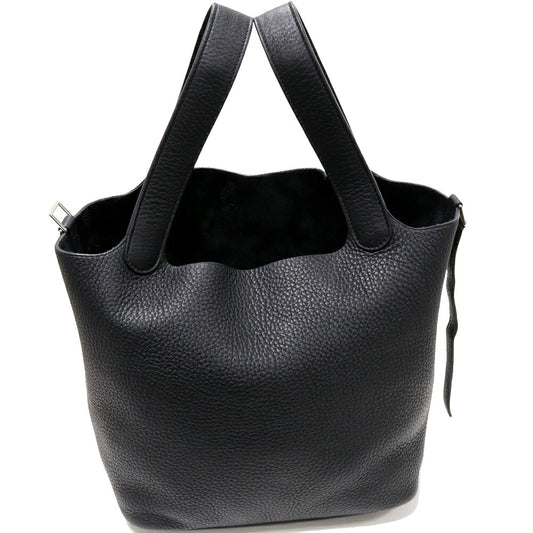 Hermes Picotin 22 MM Clemence Tote Bag Black