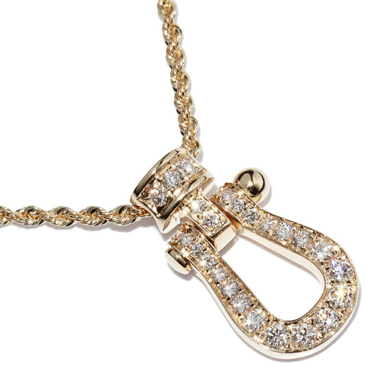 Fred Pendant Necklace K18YG Diamond Force 10