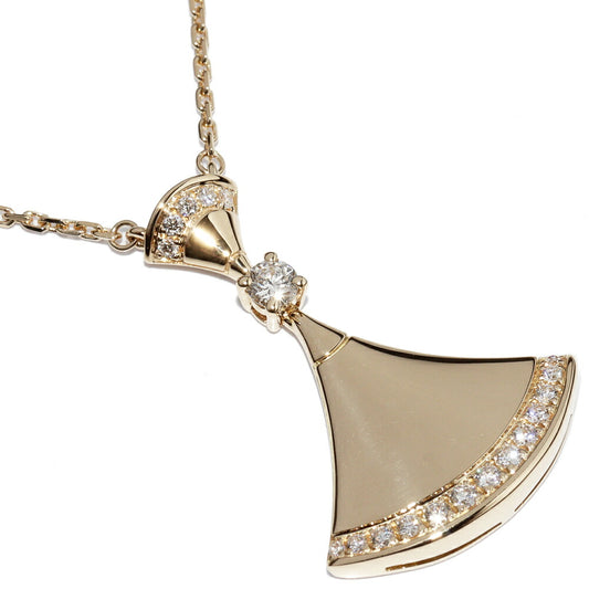 Bvlgari K18YG Diamond Pendant Necklace