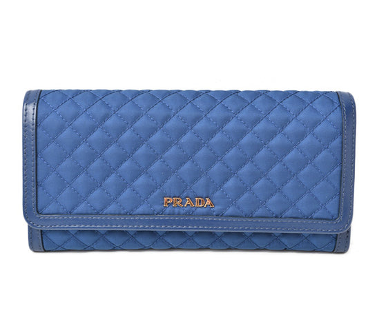 Prada Quilted Nylon Long Wallet with Pass Case 1M1132