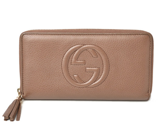 Gucci Leather Long Wallet Brown