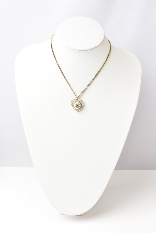 Chanel Heart Motif Necklace Pendant