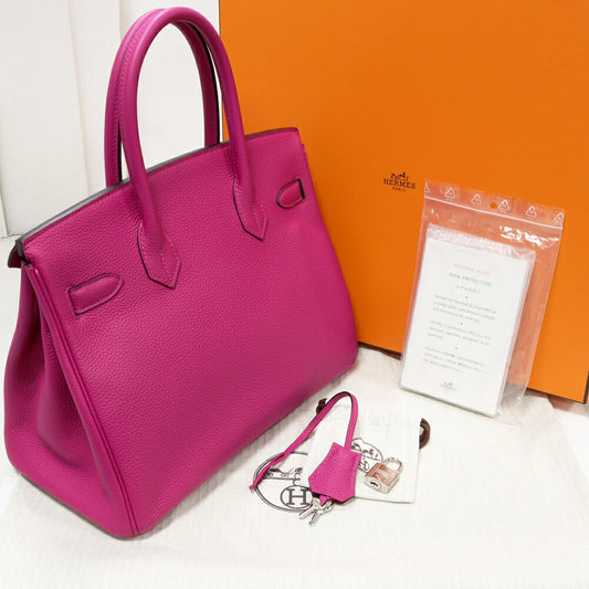 Hermes Birkin 30 Togo Handbag Rose Purple