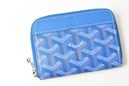 Goyard Coin Case Card Holder Blue