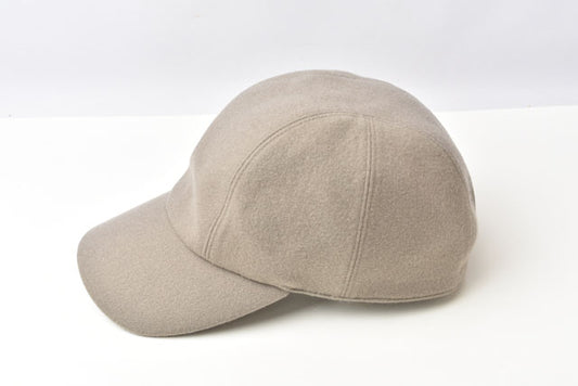 Hermes Cashmere Baseball Cap Unisex Gray