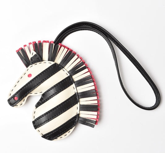 Hermes Bag Charm Key Holder Zebra Anumilo