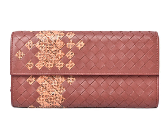 Bottega Veneta Python Leather Wallet