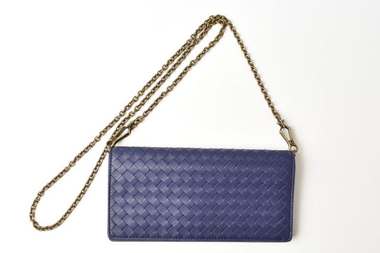 Bottega Veneta Intrecciato Chain Wallet Clutch