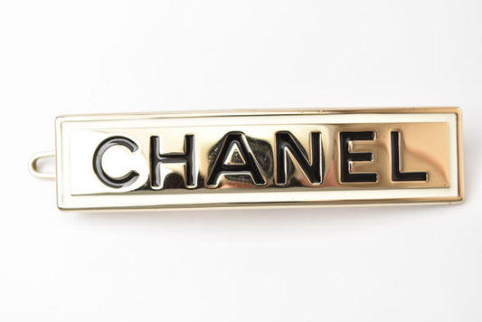 Chanel Hair Accessory Gold Logo