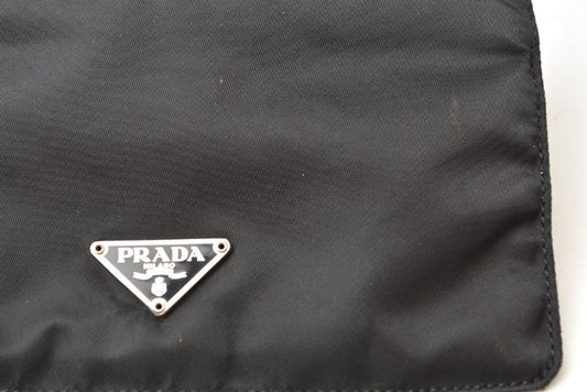 Prada Nylon Flat Cosmetic Pouch Black