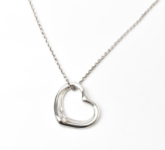 Tiffany & Co Silver Necklace Elsa Peretti Heart