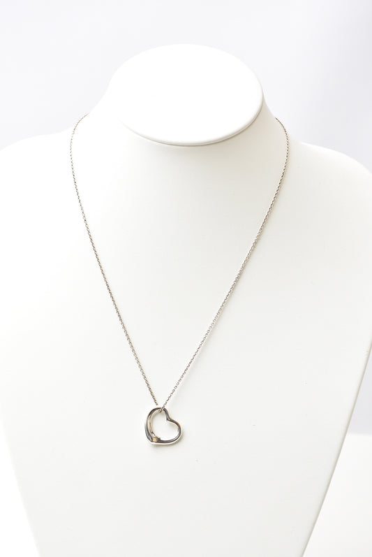 Tiffany & Co Silver Necklace Elsa Peretti Heart