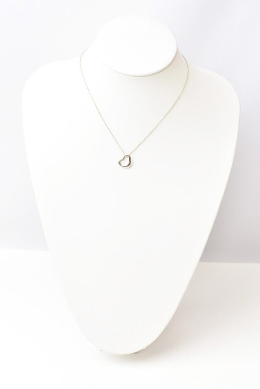 Tiffany & Co Silver Necklace Open Heart