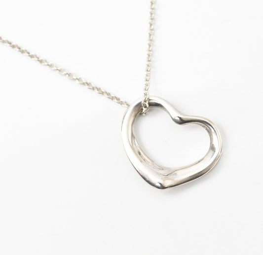 Tiffany & Co Silver Necklace Open Heart