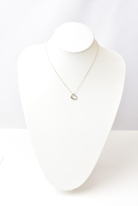 Tiffany & Co Silver Necklace Open Heart