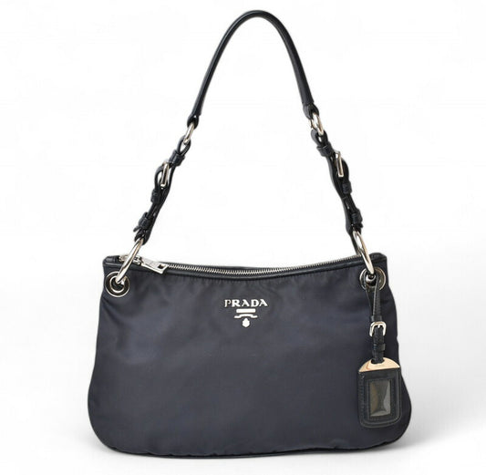 Prada Nylon Leather Shoulder Bag