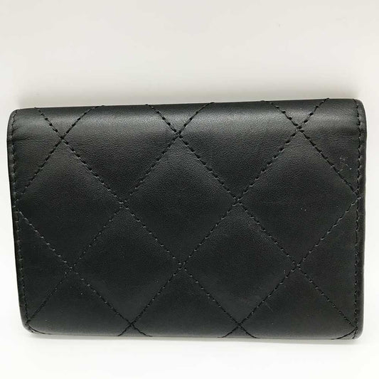 Chanel Cambon Line Card Case Black Lambskin