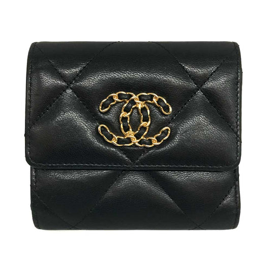 Chanel Lambskin Flap Mini Wallet Black