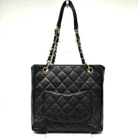 Chanel Caviar Skin Chain Shoulder Tote Bag