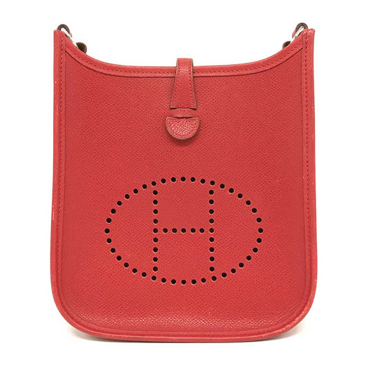 Hermes Evelyne TPM Leather Shoulder Bag Red