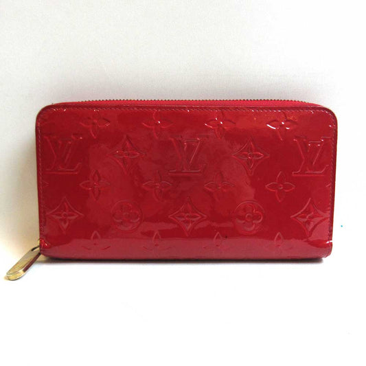 Louis Vuitton Monogram Vernis Zippy Wallet Red