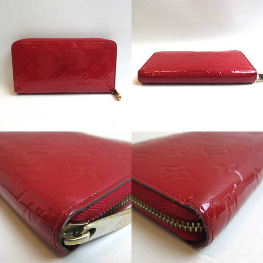 Louis Vuitton Monogram Vernis Zippy Wallet Red