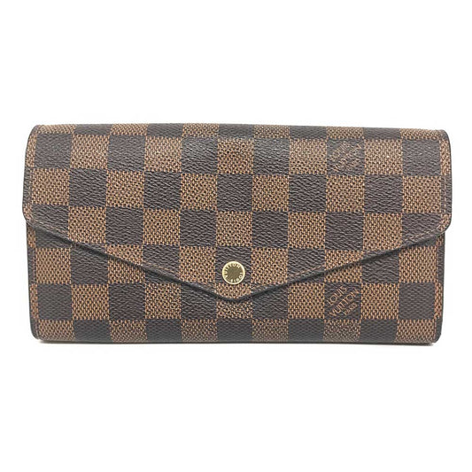 Louis Vuitton Damier Ebene Sarah Wallet Brown