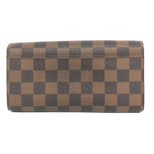 Louis Vuitton Damier Ebene Sarah Wallet Brown