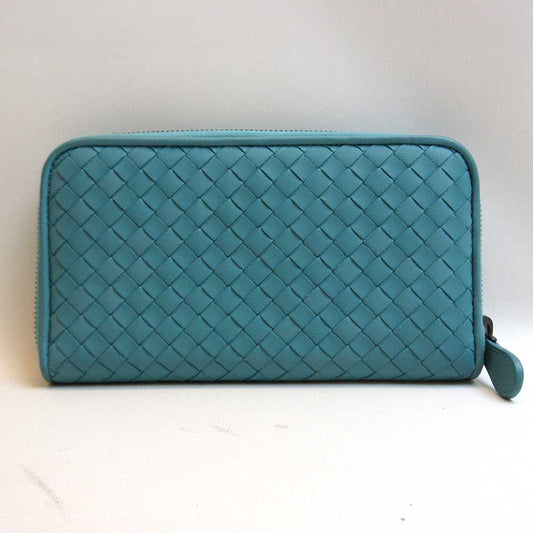 Bottega Veneta Leather Long Wallet Blue