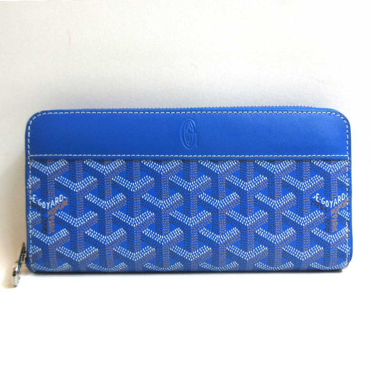 Goyard Matignon Zip GM Wallet Blue