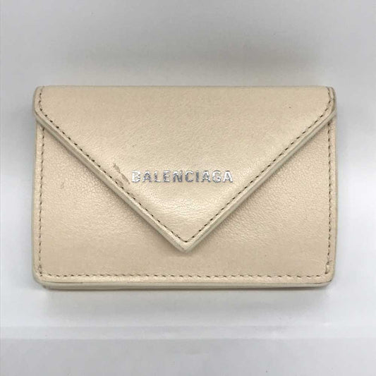 Balenciaga Paper Mini Wallet Ivory White