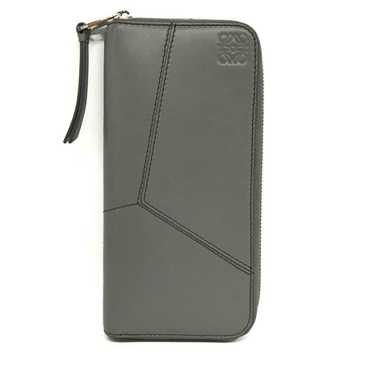 Loewe Puzzle Stitch Long Wallet Asphalt Grey