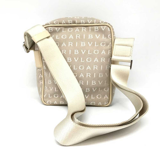 Bvlgari Canvas Shoulder Bag Ivory