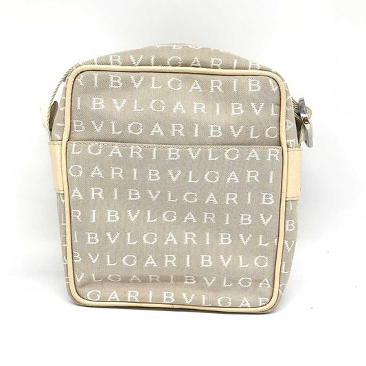 Bvlgari Canvas Shoulder Bag Ivory