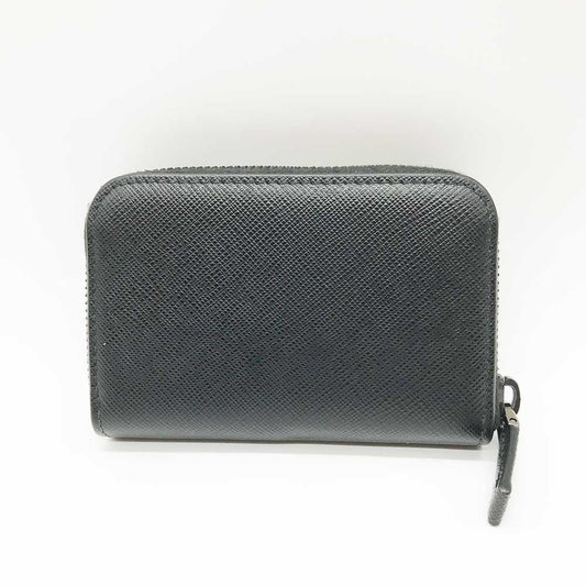 Prada Saffiano Leather Coin Case Black