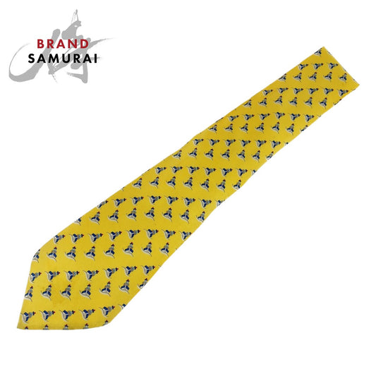 Hermes Silk Boat Pattern Tie 304646