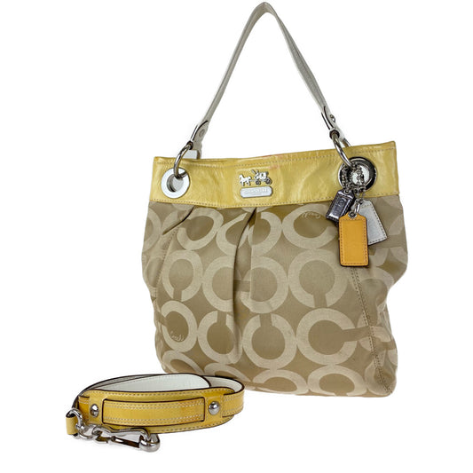 Coach Op Art 2way Canvas/Enamel Bag