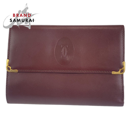 Cartier Vintage Must Line Leather Long Wallet