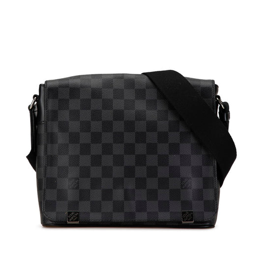 Louis Vuitton Damier Graphite District PM Shoulder Bag N41028