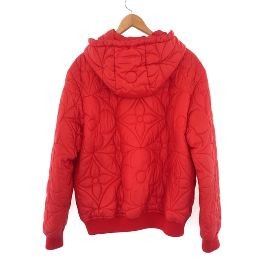 Louis Vuitton Monogram Quilted Jacket Red Polyester