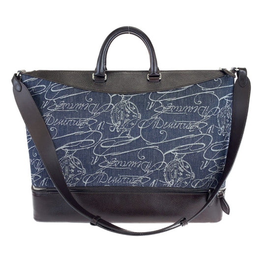 Berluti Leather Denim Boston Bag 2way