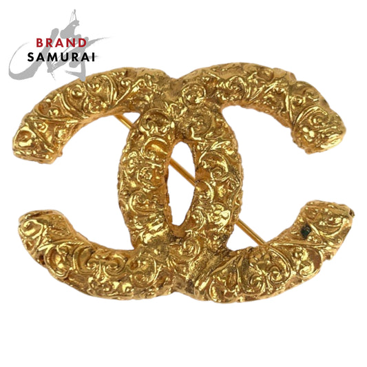 Chanel Vintage Gold Metal Brooch