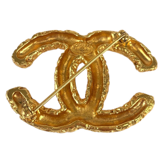 Chanel Vintage Gold Metal Brooch