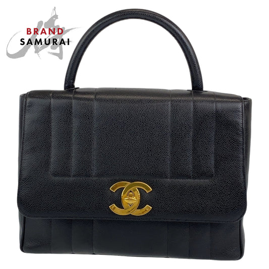 Chanel Vintage Caviar Mademoiselle Handbag Black