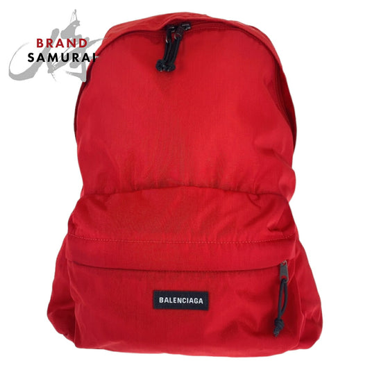 Balenciaga Nylon Explorer Backpack Red Black