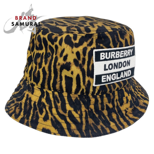 Burberry Leopard Print Brown Black Bucket Hat