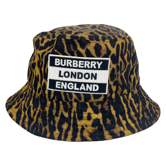 Burberry Leopard Print Brown Black Bucket Hat