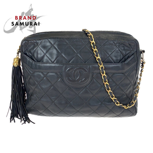 Chanel Vintage Matelasse Lambskin Tassel Crossbody