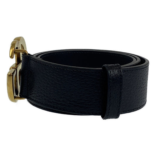 Gucci GG Marmont Leather Belt Black Gold