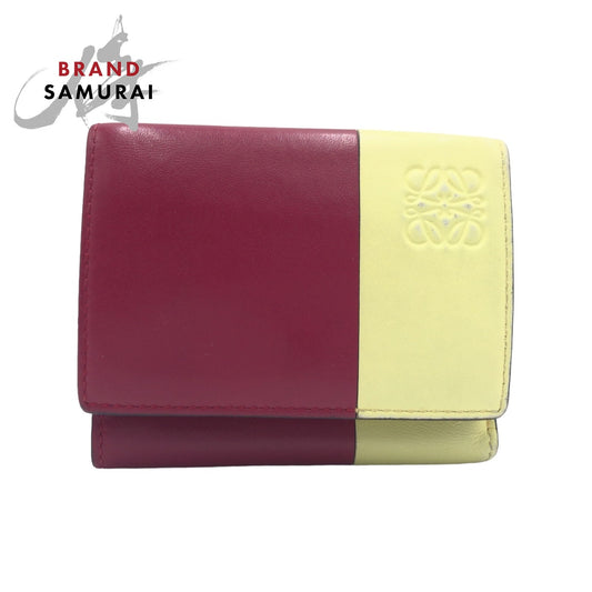 Loewe Anagram Color Block Leather Wallet